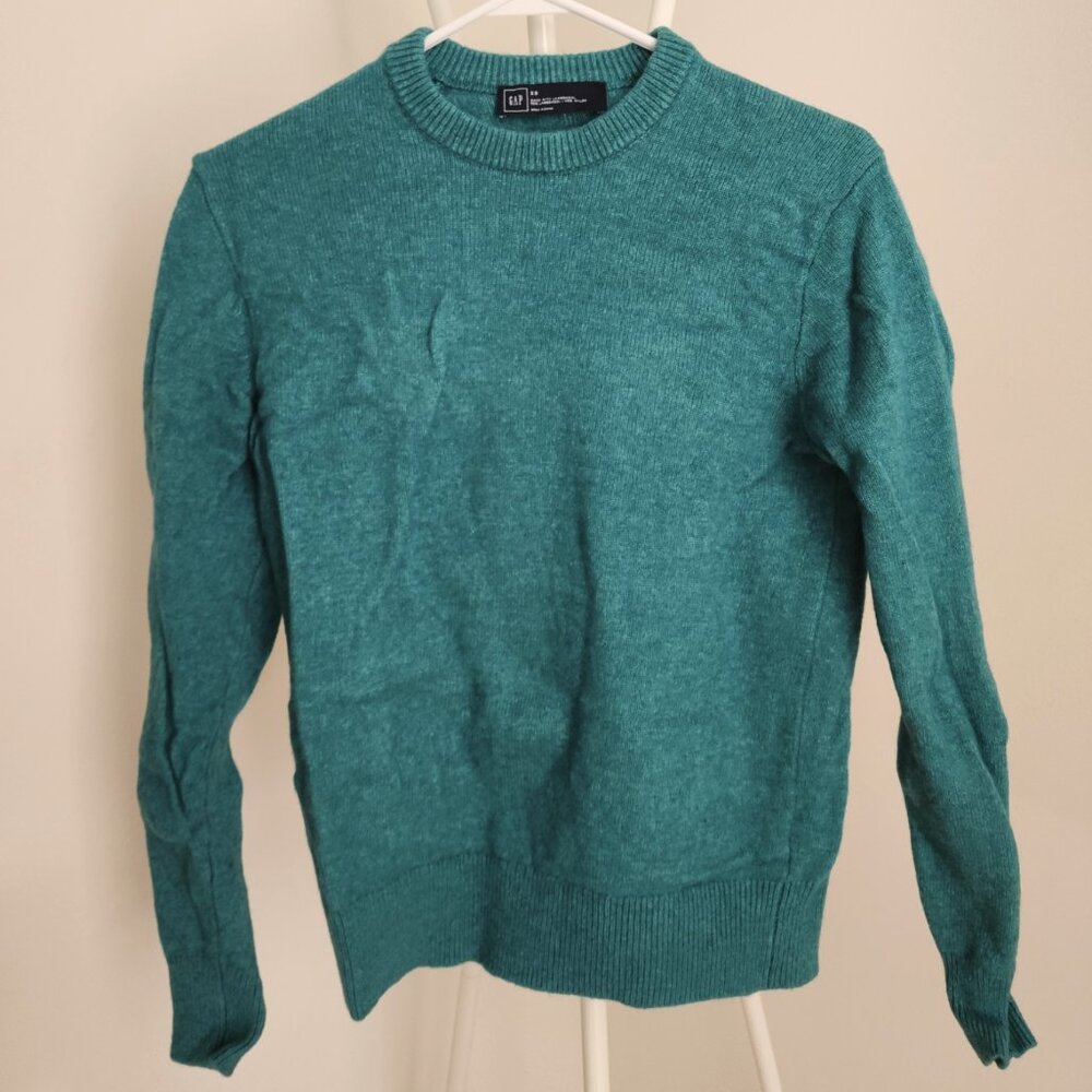 GAP Lambswool Crew Sweater in Peacock